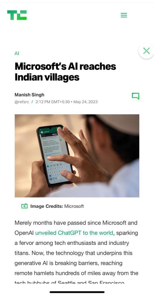 Jugalbandi, a chatbot built in collaboration by Microsoft, the open-source initiative OpenNyAI, and AI4Bharat, backed by the Indian government, is showing signs of progress in redefining information access for villagers in India, offering insights into more than 170 government programs in 10 indigenous languages.