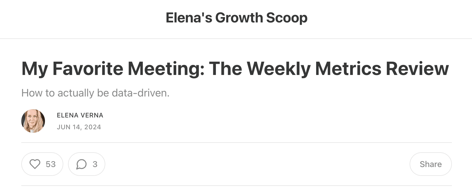 My Favorite Meeting: The Weekly Metrics Review